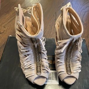 Colin Stuart | fringe suede heels